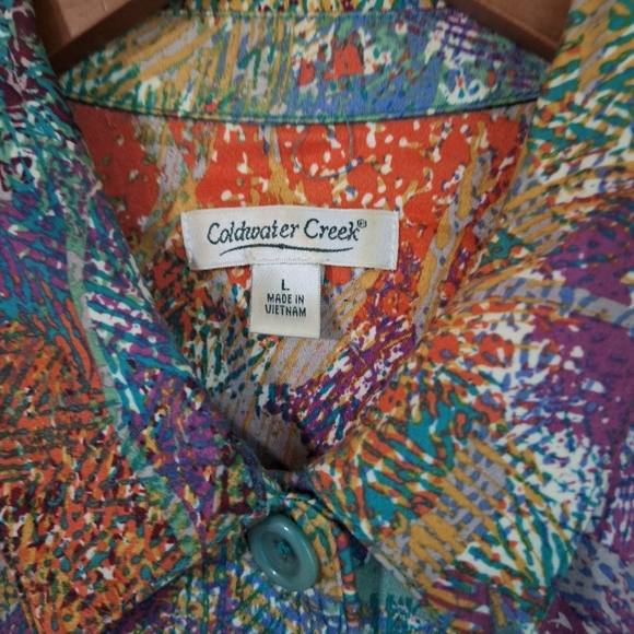Coldwater Creek Multicolor Abstract Print Jacket  SZ Large - Picture 3 of 8